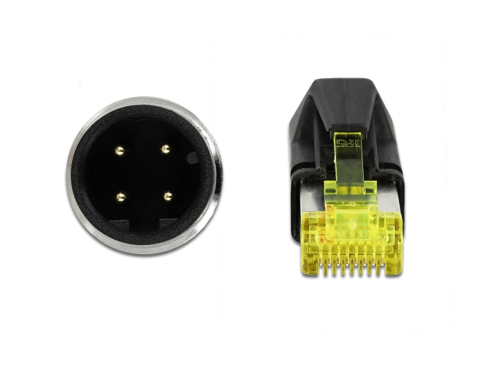 Delock 85441 Network Cable M12 4 Pin D-Coded To Rj45 Hirose Plug Tpu 1 M