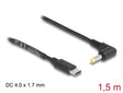 Delock 85665 Usb Type-C™ Power Cable To Dc 4.0 X 1.7 Mm Male Angled 1.5 M