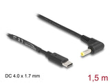 Delock 85665 Usb Type-C™ Power Cable To Dc 4.0 X 1.7 Mm Male Angled 1.5 M