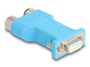 Delock 60665 D-Sub 9 Female To M12 Male And Female 5 Pin Bus Splitter 180° Blue