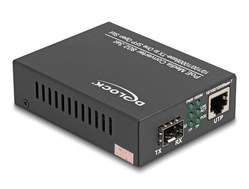 Delock 86180 Poe+ Media Converter 10/100/1000Base-T To Sfp