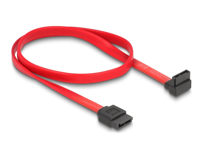 Delock 84220 Sata 3 Gb/S Cable Straight To Upwards Angled 50 Cm Red