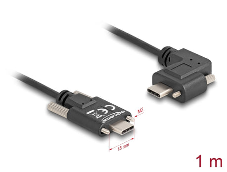 Delock 80956 Usb 2.0 Cable Usb Type-C™ Male With Screws To Usb Type-C™ Male