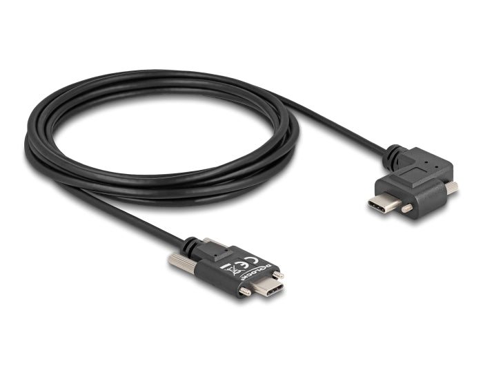 Delock 80958 Usb 2.0 Cable Usb Type-C™ Male With Screws To Usb Type-C™ Male