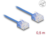 Delock 80779 Rj45 Network Cable Cat.6 Utp Ultra Slim 0.5 M Blue