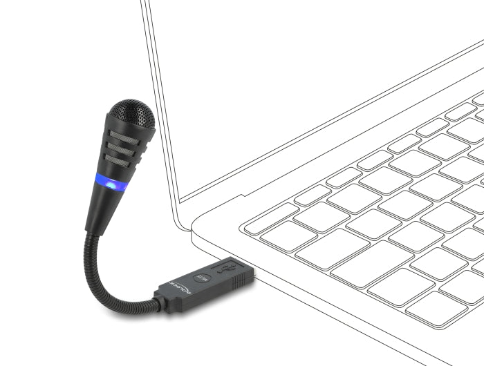 Delock 66499 Usb Microphone With Gooseneck And Mute Button