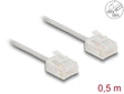 Delock 80757 Rj45 Network Cable Cat.6 Utp Ultra Slim 0.5 M Grey