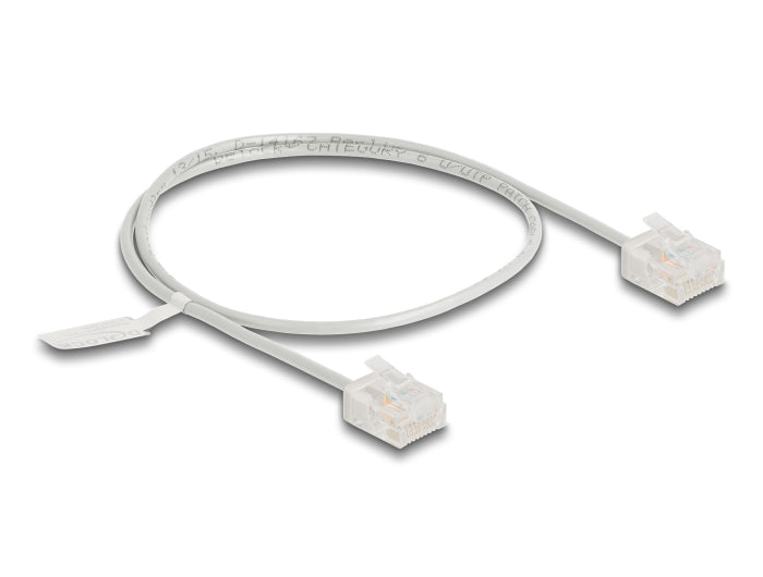 Delock 80757 Rj45 Network Cable Cat.6 Utp Ultra Slim 0.5 M Grey