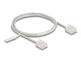 Delock 80758 Rj45 Network Cable Cat.6 Utp Ultra Slim 1 M Grey With Short Plugs