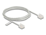 Delock 80759 Rj45 Network Cable Cat.6 Utp Ultra Slim 2 M Grey With Short Plugs