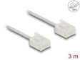 Delock 80770 Rj45 Network Cable Cat.6 Utp Ultra Slim 3 M Grey With Short Plugs