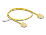 Delock 80898 Rj45 Network Cable Cat.6 Utp Ultra Slim 0.5 M Yellow