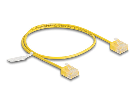 Delock 80898 Rj45 Network Cable Cat.6 Utp Ultra Slim 0.5 M Yellow