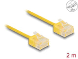 Delock 80912 Rj45 Network Cable Cat.6 Utp Ultra Slim 2 M Yellow