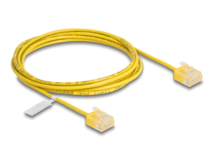 Delock 80912 Rj45 Network Cable Cat.6 Utp Ultra Slim 2 M Yellow