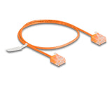 Delock 80854 Rj45 Network Cable Cat.6 Utp Ultra Slim 0.5 M Orange