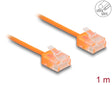 Delock 80855 Rj45 Network Cable Cat.6 Utp Ultra Slim 1 M Orange