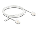 Delock 80775 Rj45 Network Cable Cat.6 Utp Ultra Slim 2 M White With Short Plugs