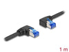 Delock 80464 Rj45 Network Cable Cat.6A S/Ftp Right / Left Angled 1 M Black