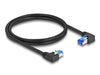 Delock 80464 Rj45 Network Cable Cat.6A S/Ftp Right / Left Angled 1 M Black