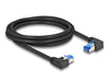 Delock 80465 Rj45 Network Cable Cat.6A S/Ftp Right / Left Angled 2 M Black