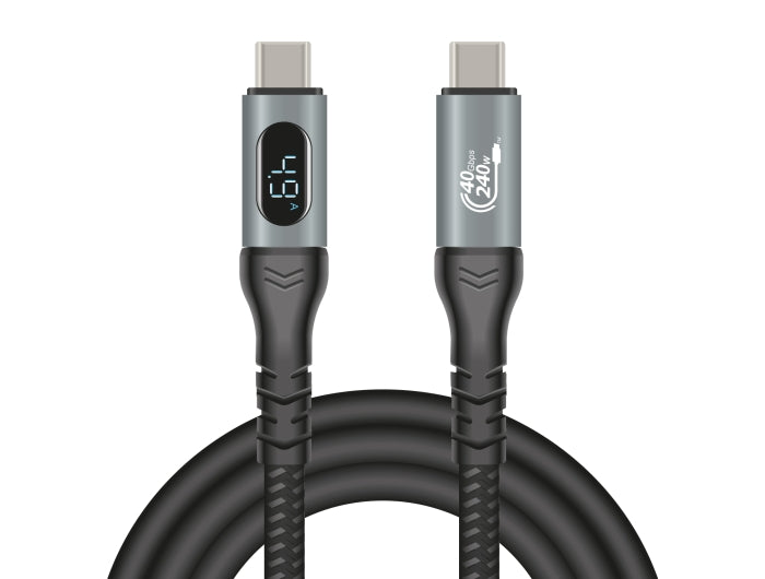 Delock 86067 Usb 40 Gbps Data And Fast Charging Coaxial Cable 1 M 8K 60 Hz Usb