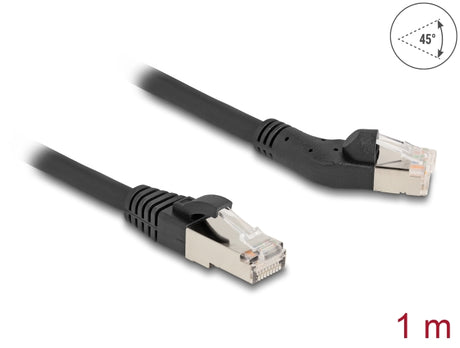 Delock 80608 Rj45 Network Cable Cat.6A S/Ftp Plug 45° Left Angled