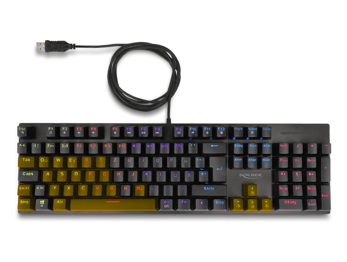 Delock 12115 Mechanical Usb Gaming Keyboard Wired 1.6 M Black