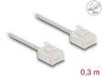 Delock 80756 Rj45 Network Cable Cat.6 Utp Ultra Slim 0.3 M Grey