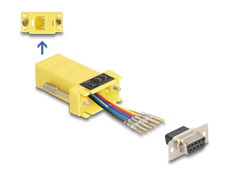 Delock 67081 D-Sub 9 Pin Female To Rj12 Female Assembly Kit Yellow