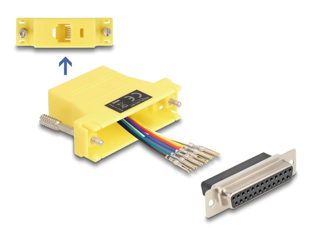 Delock 67101 D-Sub 25 Pin Female To Rj12 Female Assembly Kit Yellow