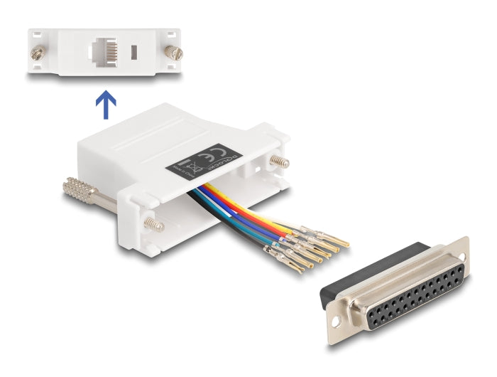 Delock 67098 D-Sub 25 Pin Female To Rj12 Female Assembly Kit White