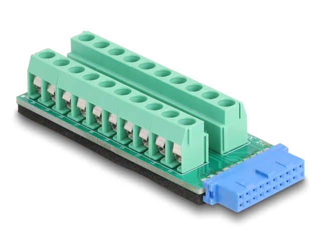 Delock 67191 Usb Pfostenbuchse Zu Terminalblock Adapter 20 Pin