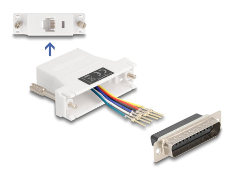 Delock 67093 D-Sub 25 Pin Male To Rj12 Female Assembly Kit White