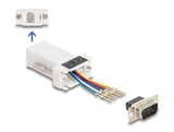 Delock 67073 D-Sub 9 Pin Male To Rj12 Female Assembly Kit White