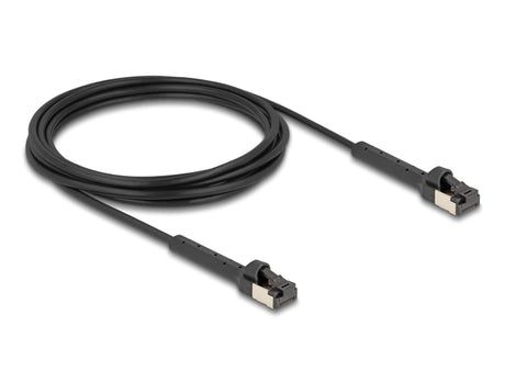 Delock 80936 Rj45 Slim Network Cable Cat.6A U/Ftp Angled Black 3 M