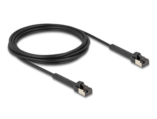 Delock 80936 Rj45 Slim Network Cable Cat.6A U/Ftp Angled Black 3 M