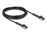 Delock 80937 Rj45 Slim Network Cable Cat.6A U/Ftp Angled Black 5 M