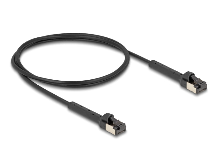 Delock 80940 Rj45 Slim Network Cable Cat.8.1 U/Ftp Angled Up To 40 Gbps Black