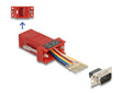 Delock 67103 D-Sub 9 Pin Male To Rj45 Female Assembly Kit Red