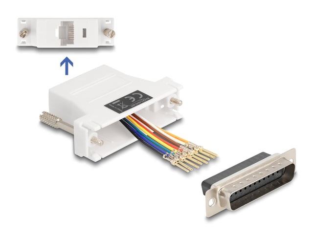 Delock 67114 D-Sub 25 Pin Male To Rj45 Female Assembly Kit White