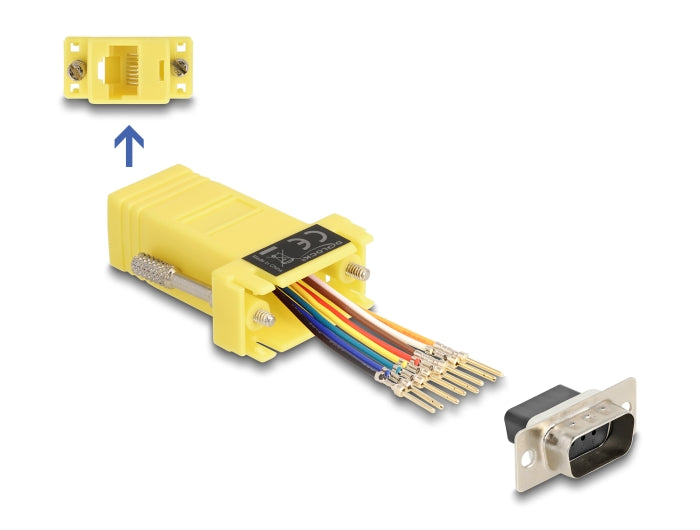 Delock 67104 D-Sub 9 Pin Male To Rj45 Female Assembly Kit White