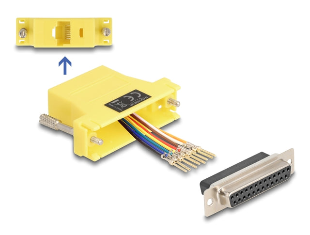 Delock 67119 D-Sub 25 Pin Female To Rj45 Female Assembly Kit Yellow