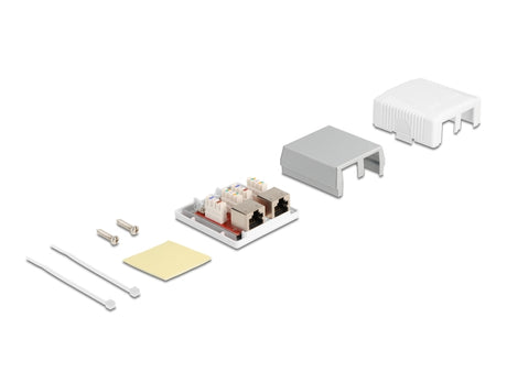 Delock 86197 Network Wall Outlet 2 Port Cat.6A Lsa