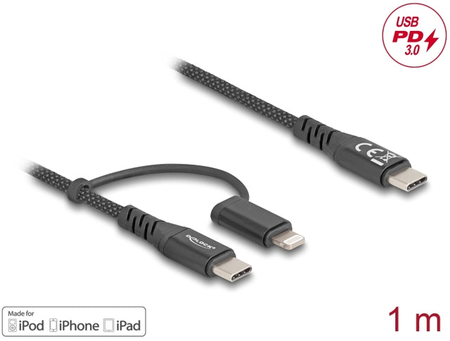 Delock 81170 Usb Cable 2 In 1 Usb Type-C™ To Usb Type-C™