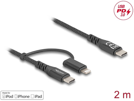 Delock 81171 Usb Cable 2 In 1 Usb Type-C™ To Usb Type-C