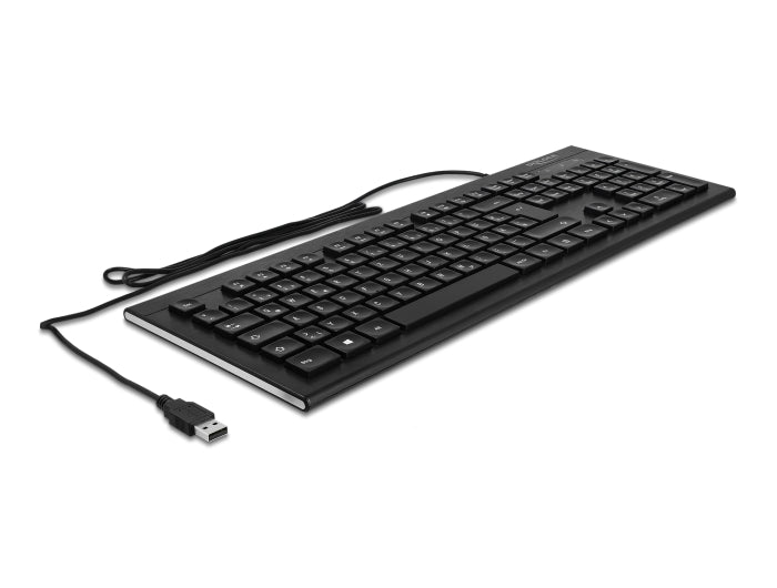 Delock 12672 Usb Keyboard Wired 1.5 M Black (Water-Drop)