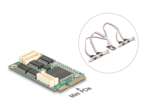 Delock 95278 Mini Pcie I/O Pcie Full Size 4 X Serial Rs-232