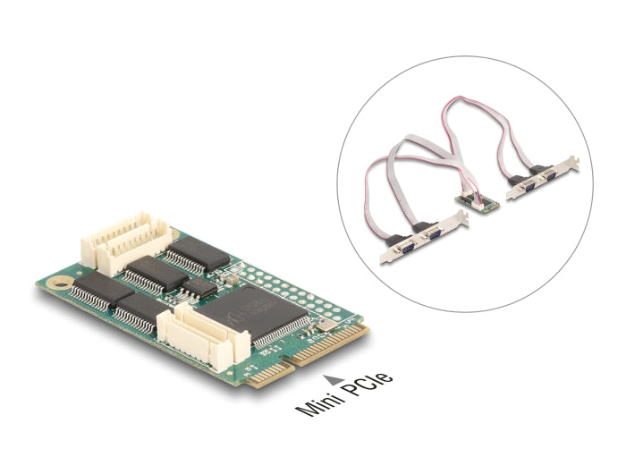 Delock 95278 Mini Pcie I/O Pcie Full Size 4 X Serial Rs-232