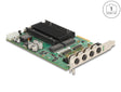 Delock 86054 Pci Express X4 Card To 4 X M12 Gigabit Lan Poe+